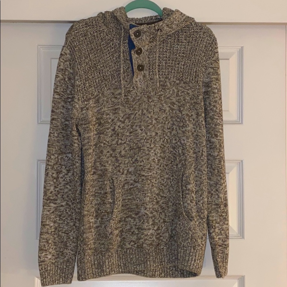 Men’s hooded Henley pullover